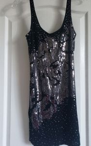express • sequin rose tank dress
